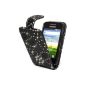 Mobile Bar Black Diamond Cover shell leather case with flap for Samsung Galaxy Ace S5830 / S5839i (Electronics)