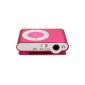USB mp3 player music metal clips 1--16GB Media Player Support Micro SD / TF Pink (Electronics)