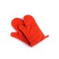 Ioven oven gloves, 2-part, silicone & cotton potholders (orange)