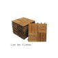 SAM® Set wood tiles tile 02 Balcony (11 pieces) Acacia oiled 30 x 30 cm drainage click system plugged tile terrace balcony 1 m² warehouse shipping by parcel service (garden products)