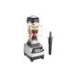 Ultratec Professional 2.0 liter blender / BPA-free / 1500 Watt / 22,000 rev / min.  / 6 Stainless Steel Knife / incl. Plunger / incl. Smoothie recipe book, silver (household goods)