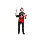 Kostümplanet® Knight Costume Children with sword and shield, size: 140, Color: red-black trim for Carnival, Mardi Gras, Halloween - young knight costume (Toys)