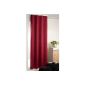 Blackout drapes / curtains Thermo 135 x 245 cm with universal Curling (berry) (household goods)
