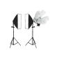 8 x Lamp Light Box Softbox Photographic Lighting Photo Studio Tripod Coating White Complete Kit Includes 8 Lamps, 2 Softbox (For Soft lighting effects), 2 Tripod (Electronics)