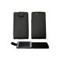 Flip Case Handytasche black leather case Alcatel One Touch 997D 997 D (Wireless Phone Accessory)
