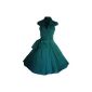 Evening Dress, Vintage Rockabilly style, Retro 50's, Skirt, Swing, Pin-Up Perfect For Evening Dancing, Green, Size 34-52 (Clothing)