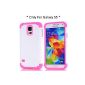 Arbalest Samsung Galaxy S5 Case White / Pink Silicone Gel Hard Combo Case, Gift Arbalest screen protection film for Samsung Galaxy S5 & Arbalest cleaning cloth (Electronics)