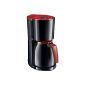 Melitta 100208 bk / rd Enjoy Therm coffee filter machine -Thermoskanne -Aromaselector red / black (household goods)