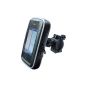 Bicycle and motorcycle mount with pocket for Smartphone, Navigator, mobile phone, MP3 player - height up to 12 cm / width up to 6,6cm / depth up to 2.2 cm, splash-proof!  (Electronics)