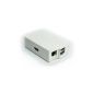 Stable housing Box Case for Raspberry Pi, color: white / white, ventilated, European manufacturing (electronics)