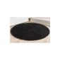 Shaggy carpet Euphoria anthracite round, Select Size: 67 cm around