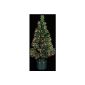DECO NOEL - Artificial Christmas Tree light fiber delivered in its pot - - Light variation in color - Height 120cm