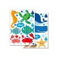 Wall Kings WS-50016 sea creatures wall sticker set, 43 stickers, 2 DIN A4 sheets, total 60 x 20 cm (Housewares)