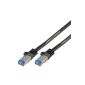 Ligawo ® patch cords Cat.7 10m for devices with network / Internet connection Black (Electronics)