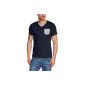 TOM TAILOR Men's T-Shirt V-neck double layer tee / 501 (Textiles)