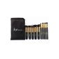 Kit Shadow 10 PCS Professional Makeup Brush Eyelid Golden Blush Foundation Powder Brush Makeup Kit Anti concealer brushes with bag (Others)