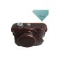 Zenness protection supersoft leather camera bag for Panasonic Lumix DMC-LX7 LX7 camera (coffee) (Electronics)