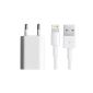 Fast and secure 1 A power supply + 1 M Charger for iPhone 6, 6 Plus 5, 5S, 5C, iPad mini, 4, 5, 8 Air -iOS kompatibel- in white from OKCS (Electronics)