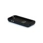Venkons - Battery Case - 8 iOS compatible - for Apple iPhone 5S & iPhone 5 with integrated 2.500mAh POWER Battery Pack - Black (Electronics)