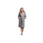 envie ladies bathrobe Sauna checkered coat with hood (Textiles)