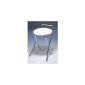 Folding stool Stools Stool foldable chromed cover white