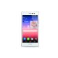 Huawei Ascend P7 Smartphone Unlocked 4G (Screen: 5 inches - 16 GB - Android 4.4 KitKat - single SIM) White (Electronics)