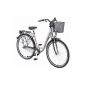 Prophete ladies aluminum city bike, titanium silver, 7 speed, Frame height: 45 cm, tire size: 26 inches (66 cm), 2471 (Equipment)
