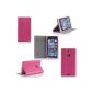 Case luxury Nokia Lumia 1520 Ultra Slim Leather Style with pink stand - protective shell Cover PHABLET smartphone Nokia Lumia 1520 rose - accessories pouch discovery XEPTIO Price: Exceptional box!  (Electronic devices)