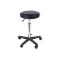 Songmics barstool Swivel stool Swivel chair Stool Medical Stool with wheels Black LJB61B