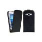 kwmobile® Leather Flip Case for Samsung Galaxy Ace S7270 3 / S7275 practice with magnetic closure Black (Wireless Phone Accessory)