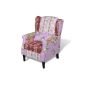 Patchwork chair reclining chair wing chair colored cotton cover