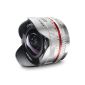 Walimex Pro 7.5mm 1: 3.5 CSC Fish-Eye Lens (fixed lens hood, coated glass lenses, IF) for Micro Four Thirds lens mount silver (Accessories)