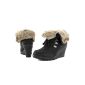 Women's shoes Winter Shoes Ankle Boots Wedge in suede TS01 (Textiles)