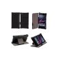 Luxury Case Sony Xperia Z1 Slim Leather Style with Stand - case Sony Xperia Z1 protective cover (new 2013 smartphone) Black - Accessories pouch discovery XEPTIO Price: Exceptional box!  (Electronic devices)