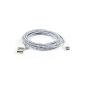 2M USB 2.0 Micro USB Data Charge Cable for HTC Black White (Electronics)