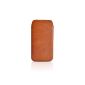KD Essentials iPhone 4 / 4S Real Leather Case cognac Slimdesign (Accessories)