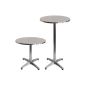 Torrex 30151 bistro table made of aluminum with stainless steel plate - adjustable height - 75cm or 110cm, Ø 60cm (garden products)