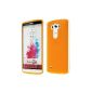 Electro-Weideworld Luxury Cover Case Protective Case Gel Silicone LG G3 D850 / d855, Orange (Electronics)