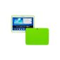 Invero® Samsung Galaxy Tab 10.1 Inch 3 GT-P5200 GT-P5210 Silicone Gel TPU Case with Screen Protector Film (Green / Green)