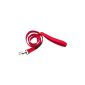 Dog Leash - Flexi - Long 130cm - Red - Solid - Soft padded handle anti-scald which facilitates control when training - Clip as chrome - dog Dressage - Money Back - Order today!  (Others)