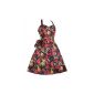 Vintage 50s Rockabilly halterneck dress Pin Up Tea fifties dresses flowered cotton ladies women (textiles)