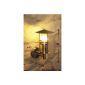 Wall lamp with glass shade clear