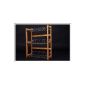 Kitchen shelf BAMBOO genuine bamboo - 3 compartments - for wall mounting