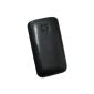 Original Suncase genuine leather bag (flap with retreat function) for Samsung Galaxy Ace 2 i8160 in black (Accessories)