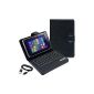 kwmobile® Universal case with Bluetooth keyboard in QWERTY format for Acer Iconia W4-820 in Black (Electronics)