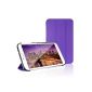 JETech® Gold Slim Fit Galaxy Tab 3 8.0 Case Cover Skin with stand function and built-in magnet for sleep / wake for Samsung Galaxy Tab 3 8 inch Smart Case Cover (Purple) (Electronics)