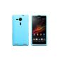 Luxburg® Cover Case Shell Sony XPERIA SP TPU silicone case Turquoise / light blue