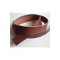 AURORIS - full leather straps - 200 x 3.5 x 0.35 cm - cognac-brown