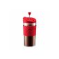 K11102-294 Bodum Travel Press Set Piston Mug with Lid 0.35 L Extra Red (Kitchen)