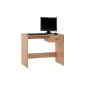 FMD 354-001 Computer table Pascal B / H / T approx 90.0 x 74.5 x 40.0 cm, Beech (household goods)
